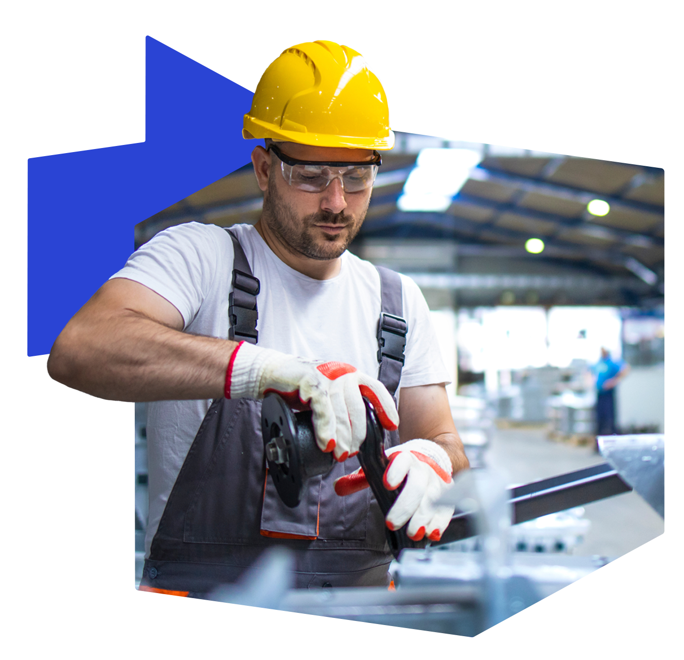 Speedy man with power tool